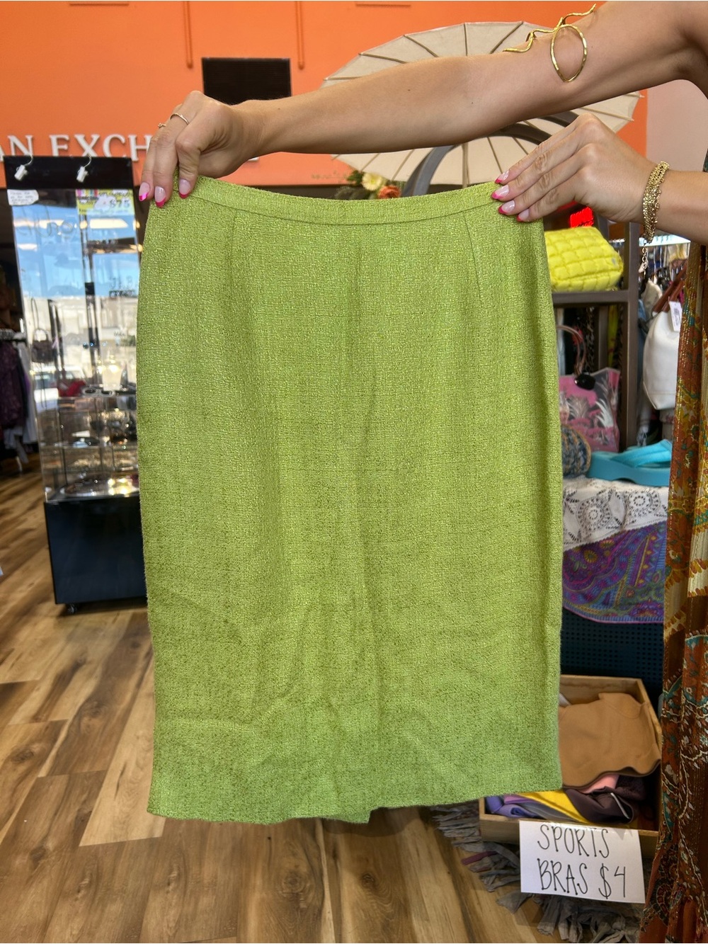 Dolce & Gabbana Lime Green Pencil Skirt